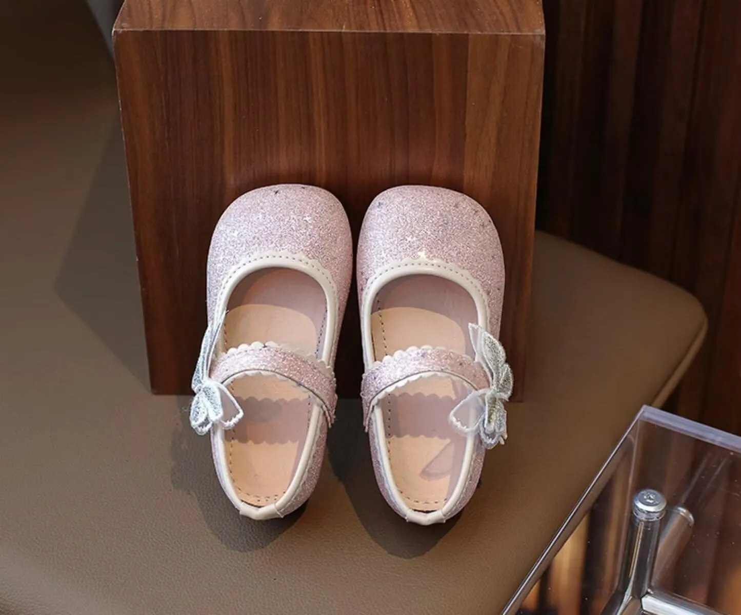 TangDao Toddler Girls Dress Shoes Little Kids Flower Girls Mary Jane Ballet Flats Princess Shoes for Wedding Party