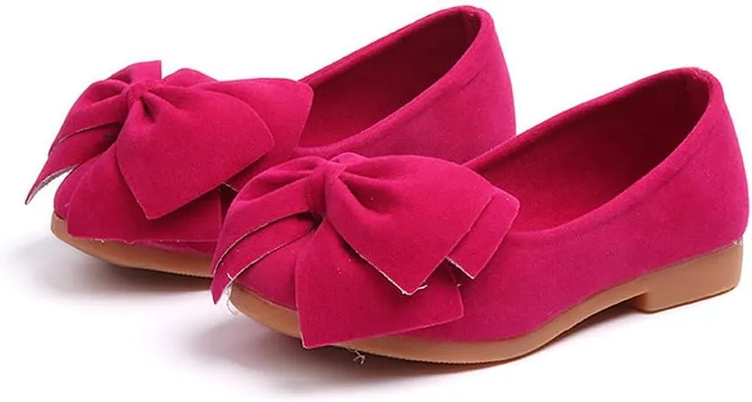TangDao Toddler Little Kid Girl's Bowknot Mary Jane Ballerina Flat Shoes Princess Girls Dress Shoes Kids Slip On Casual Classic Soft Flats Shoes Party School Wedding