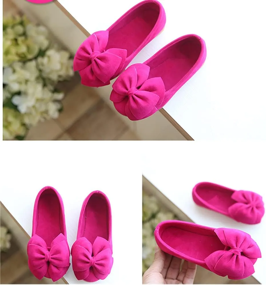 TangDao Toddler Little Kid Girl's Bowknot Mary Jane Ballerina Flat Shoes Princess Girls Dress Shoes Kids Slip On Casual Classic Soft Flats Shoes Party School Wedding