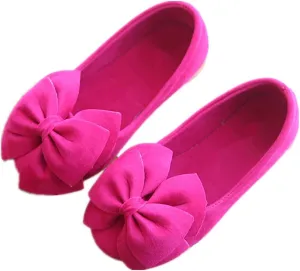 TangDao Toddler Little Kid Girl's Bowknot Mary Jane Ballerina Flat Shoes Princess Girls Dress Shoes Kids Slip On Casual Classic Soft Flats Shoes Party School Wedding