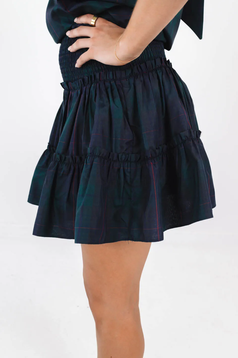 The Katrina Skort - Green Plaid