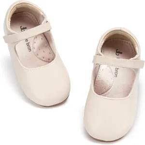 THEE BRON Little Girls Princess Shoes 3-12 Years Ballet Flats Soft Non-Slip Dress Shoes for Wide Feet