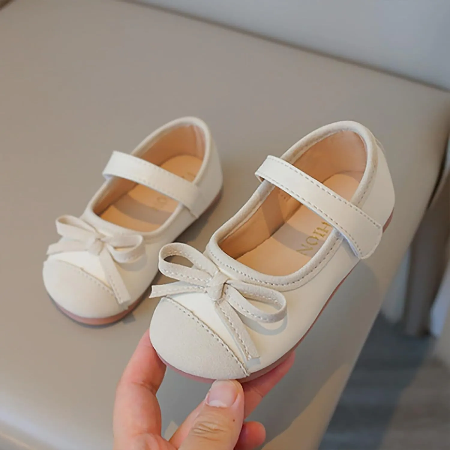 Toddler Baby Mary Jane Dress Shoes Sparkle Bow Ballerina Flats for Wedding Party Christmas Walking Girl Shoes