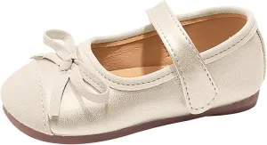 Toddler Baby Mary Jane Dress Shoes Sparkle Bow Ballerina Flats for Wedding Party Christmas Walking Girl Shoes