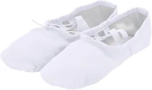 Toddler Ballet Shoes for Girls Soft Leather Ballet Exercise Shoes No-Tie Ethnic Yoga Dance Indoor Casual Shoes