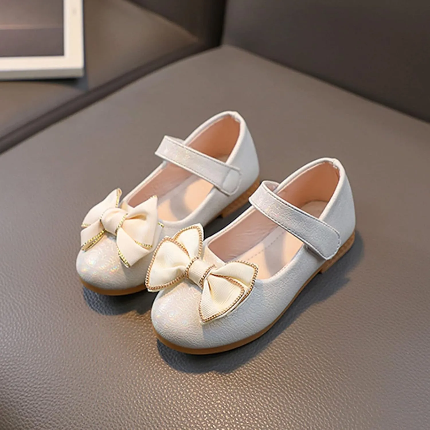 Toddler Girls Dress Shoes Ballerina Ballet Bow Flat Little/Big Kids Mary Jane Party Wedding School Flat