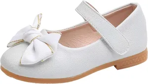 Toddler Girls Mary Jane Ballet Flats Bow Flower Wedding Party Ballerina Dress Shoes Ankle Strap Low Heel Sandal