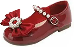 Toddler Girls Mary Jane Ballet Flats Little Girl Dress Shoes for School Party Wedding Prom Uniform