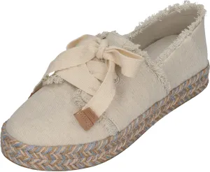 TOMS Womens Carolina Lace Up Espadrille Sneakers Shoes Casual - Black