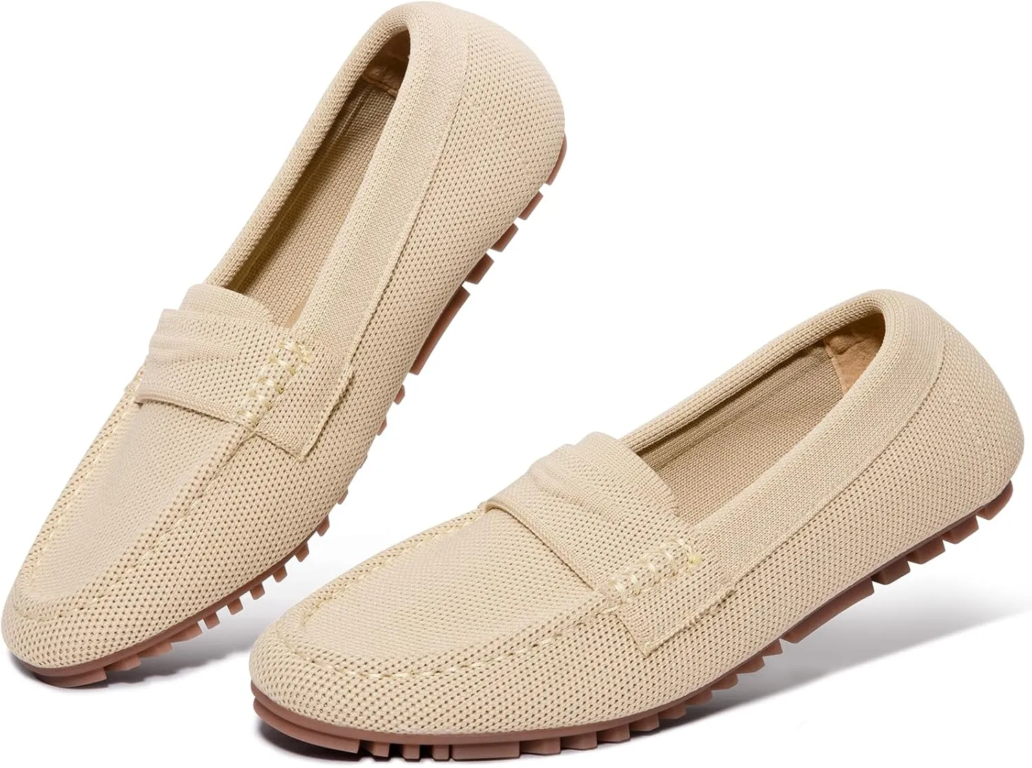 Trakxy Women's Knited Loafer Shoes Comfortable Flat Loafer Office Shoes Flat Shoes