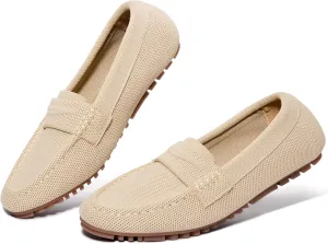 Trakxy Women's Knited Loafer Shoes Comfortable Flat Loafer Office Shoes Flat Shoes