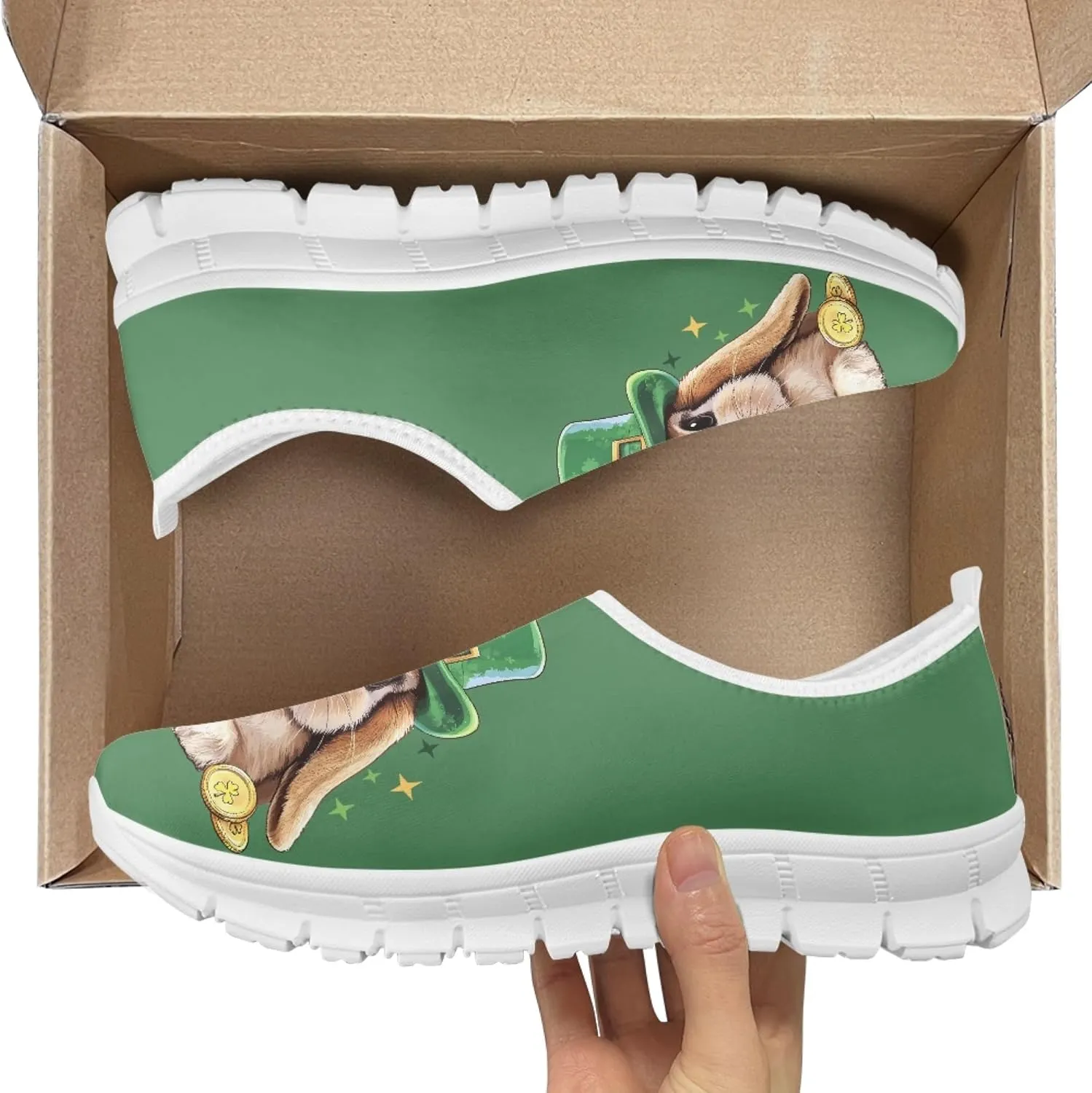 Trendy Print Womens Shoes Slip-on Walking Shoes Sneakers Breathable Mesh Casual Footwear