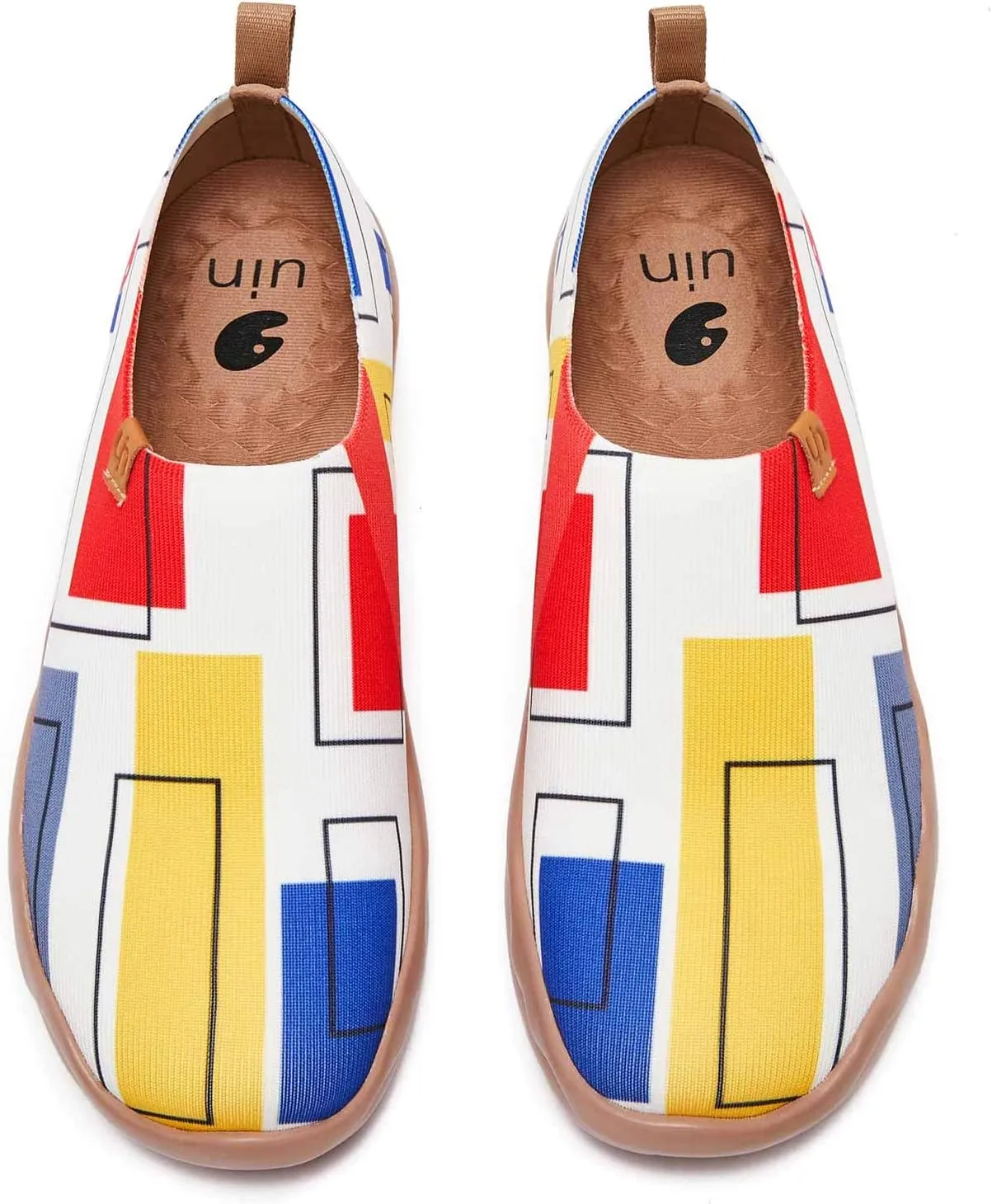 UIN Women's Art Painted Travel Shoes Slip On Casual Knit Loafers Lightweight Comfort Fashion Sneaker Constellation Toledo 