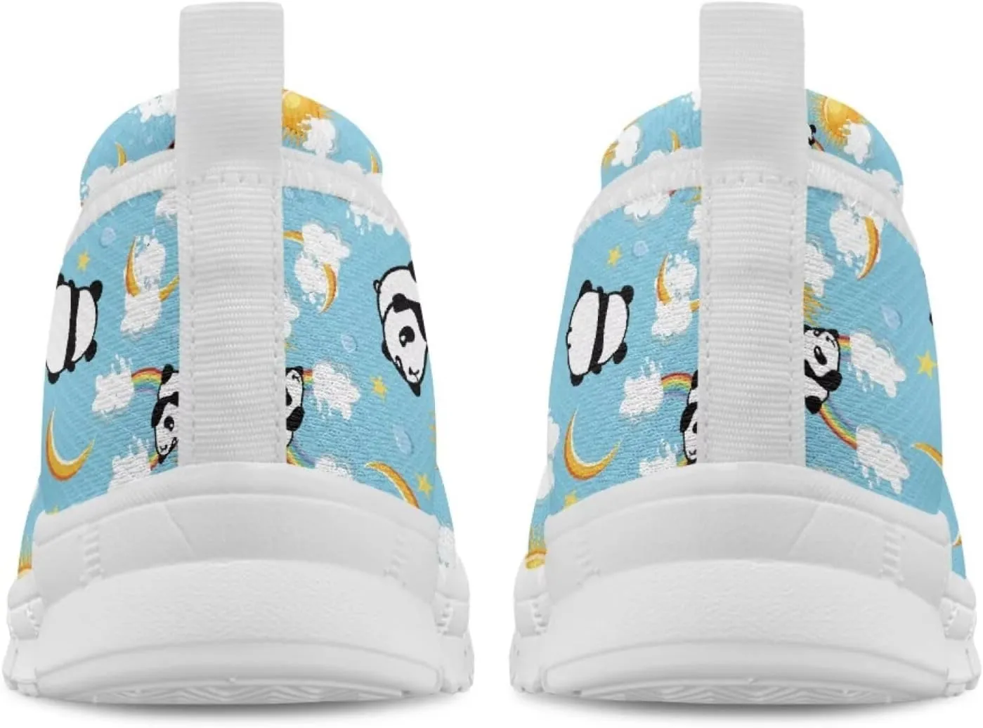 Various Creative Panda Print Womens Flats Comfortable Dressy Slip On Ballet Shoes Lightweight Stylish Mesh Casual Sneakers Daily Wear