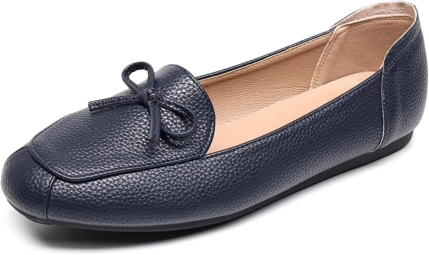 VenusCelia Women's Bowknot Wide Flat Shoe