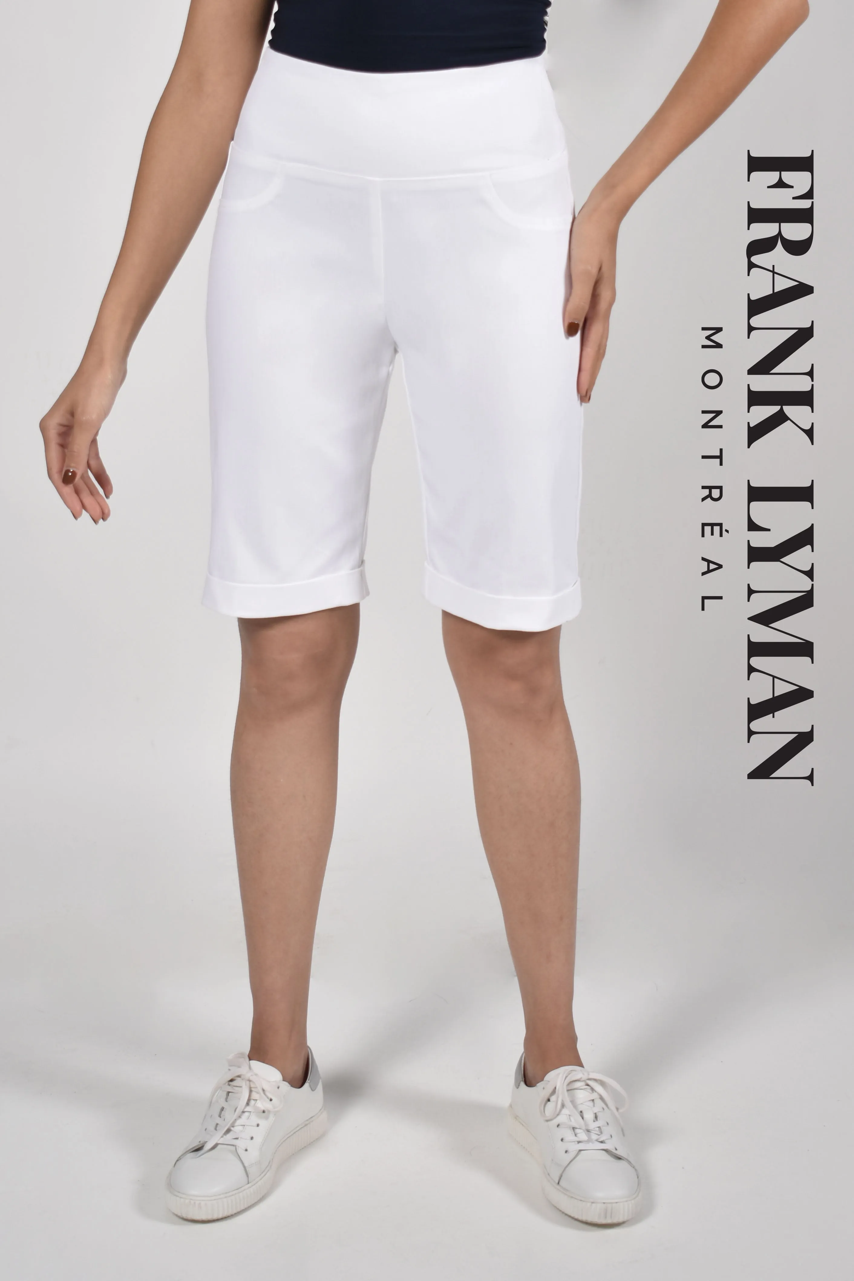 WAVERLY WHITE BERMUDA SHORT - FRANK LYMAN 221602