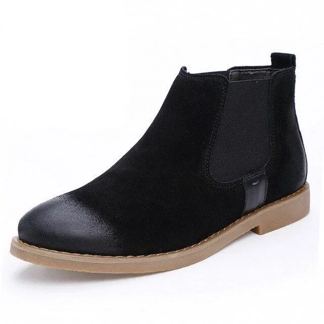 West Louis Chelsea Fashion Suede Leather Boots
