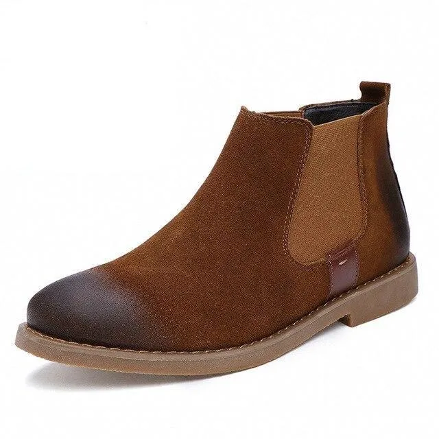 West Louis Chelsea Fashion Suede Leather Boots