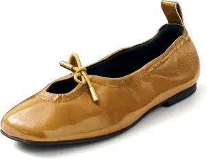 Women Ballet Flats Square Toe Lace Up Bow Ballerina Shoes Cute Slip On Casual Mary Jane Shoes