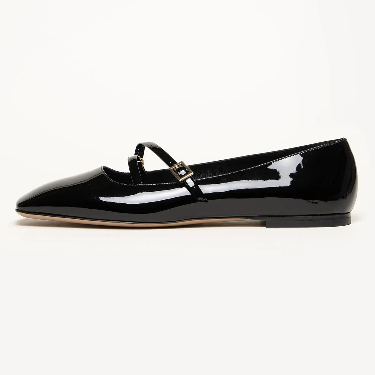 Women Closed Square Toe Ballet Flats Strap Buckle Comfortable Fashion Party Casual Mary Jane Flats Size 4-16 US