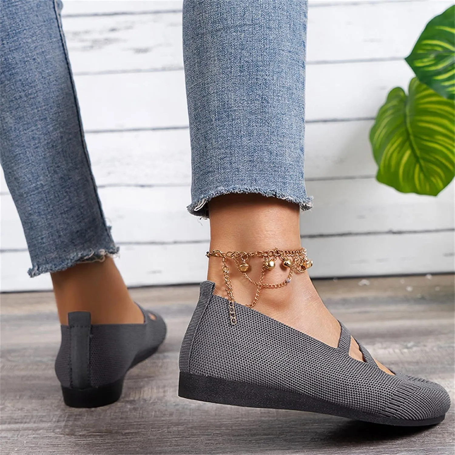Women Flats Shoes Round Toe Comfortable Slip On Ballet Flats Ladies Walking Shoes for Dressy Casual Office Wedding