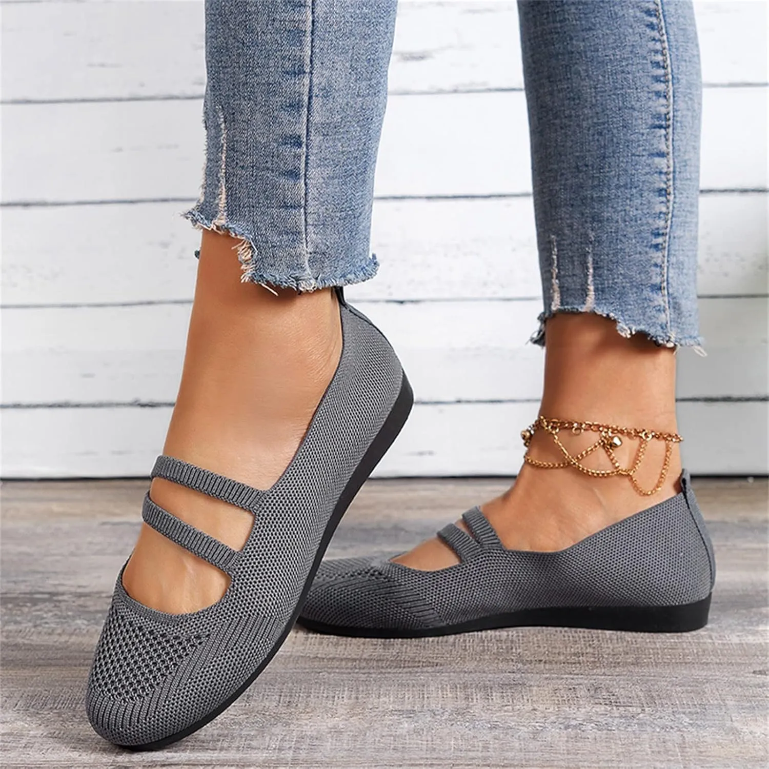 Women Flats Shoes Round Toe Comfortable Slip On Ballet Flats Ladies Walking Shoes for Dressy Casual Office Wedding