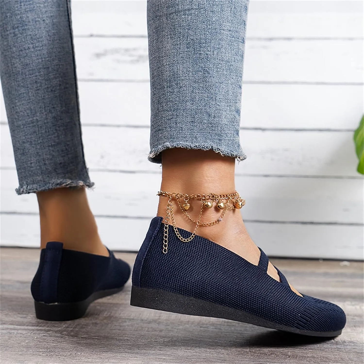 Women Flats Shoes Round Toe Comfortable Slip On Ballet Flats Ladies Walking Shoes for Dressy Casual Office Wedding
