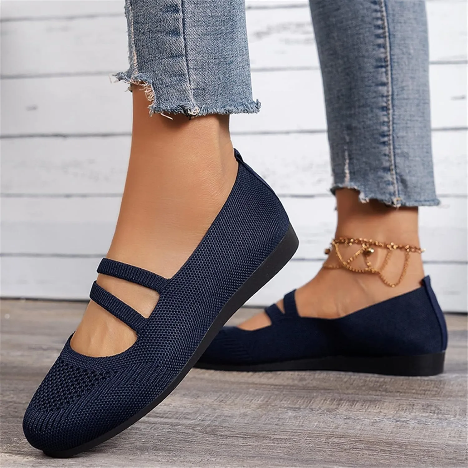 Women Flats Shoes Round Toe Comfortable Slip On Ballet Flats Ladies Walking Shoes for Dressy Casual Office Wedding