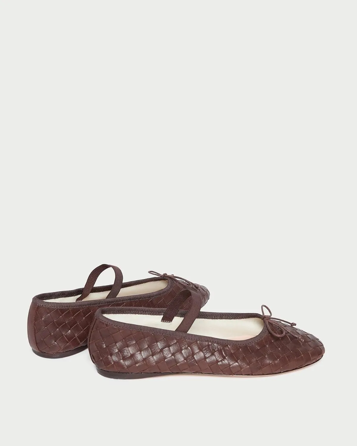 Women Woven Ballet Flats Round Toe Mary Jane Shoes Casual Comfortable Dressy Shoes with Bow