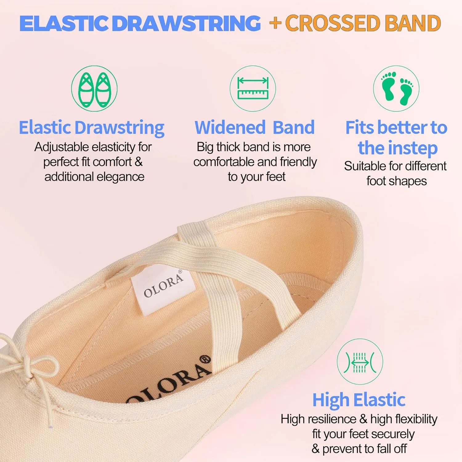 Women's Ballet Shoes Canvas Dance Slippers Yoga Practice Shoes for Girls/Adults