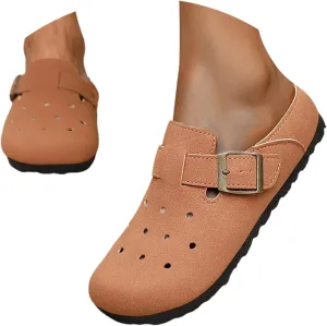 Women's Casual Closed Toe Clogs Breathable Slip On Shoes Comfortable Flat Sandals for Daily Wear Dating Outfits
