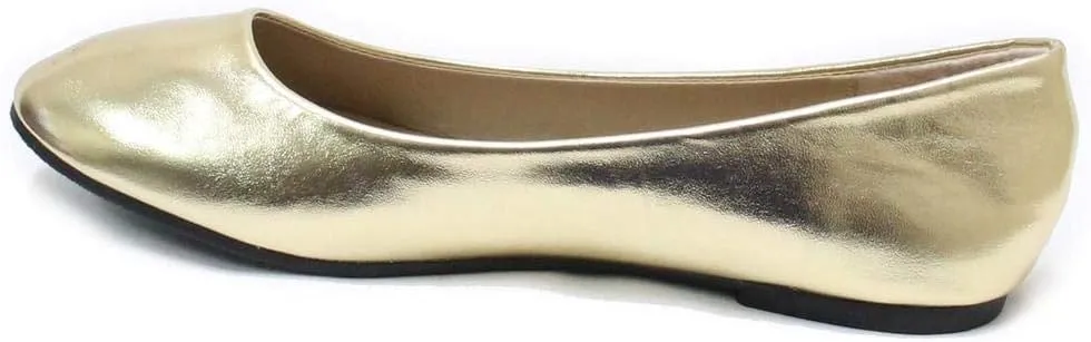Womens Classic Round Toe Slip on Flat Ballet Dress Comfortable Low Heel Shoes Muse