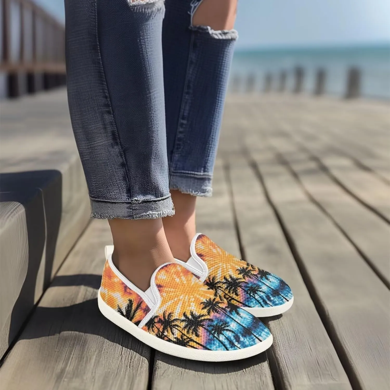 Women's Fashion Sneakers Casual Slip On Tennis Shoes Arch Support Walking Shoes for Women