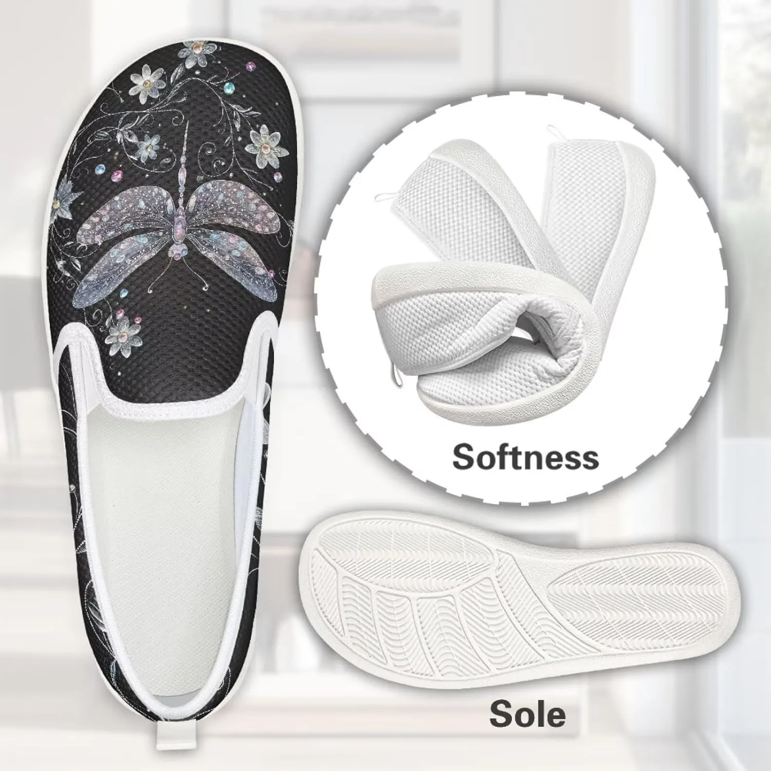 Women's Fashion Sneakers Casual Slip On Tennis Shoes Arch Support Walking Shoes for Women