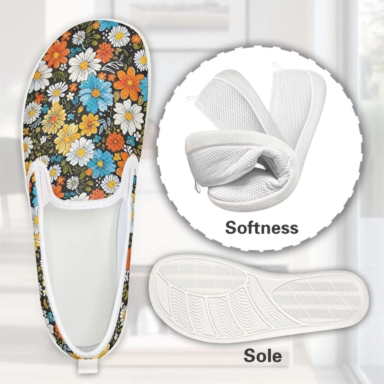 Women's Fashion Sneakers Casual Slip On Tennis Shoes Arch Support Walking Shoes for Women