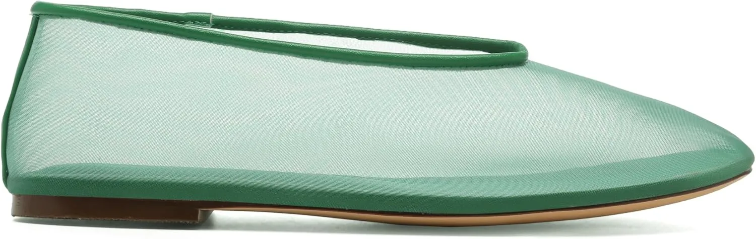 Women's Fine Mesh Ballet Flats,Round Toe Ballerina Shoes,Casual Slip On Mary Jane Flats,Comfortable Daily Dress Shoes