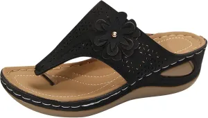 Women's Orthopedic Arch Support Wedge Sandals, Casual Platform Slip On Open Toe Sandals, Unisex-Adults