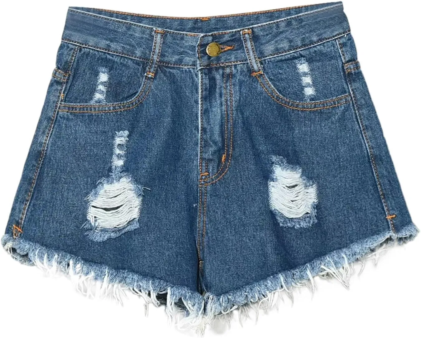 Womens Ripped Denim Short Summer 2025 High Waisted Stretch Trendy Casual Y2k Girl Baggy Raw Hem Jean Shorts Plus Size