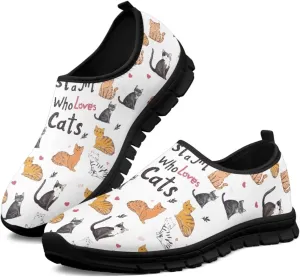 Women's Slip On Shoes Casual Low Top Flat Sneakers Non-Slip Comfort Breathable Footwear for Walking Tennis