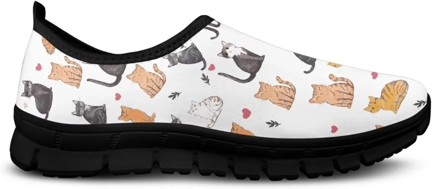 Women's Slip On Shoes Casual Low Top Flat Sneakers Non-Slip Comfort Breathable Footwear for Walking Tennis