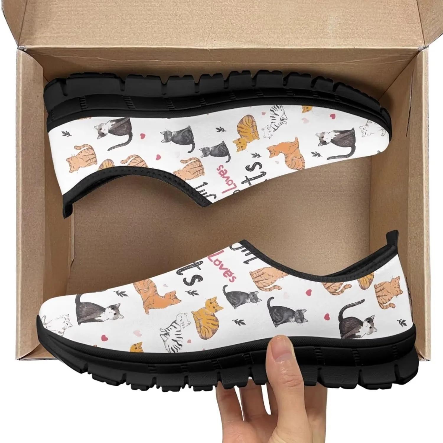 Women's Slip On Shoes Casual Low Top Flat Sneakers Non-Slip Comfort Breathable Footwear for Walking Tennis